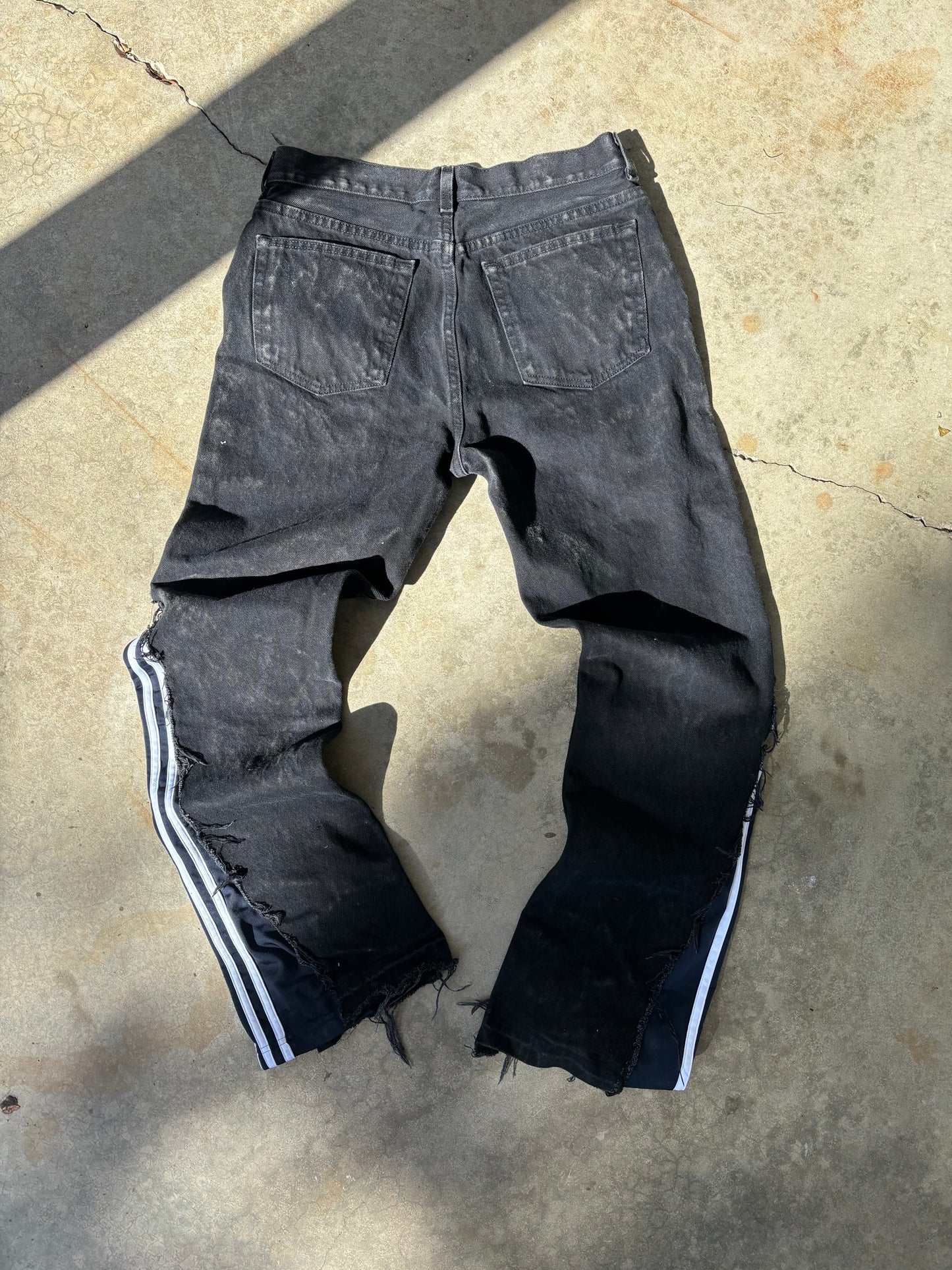 3 Ripped Stripe bootcut Denim